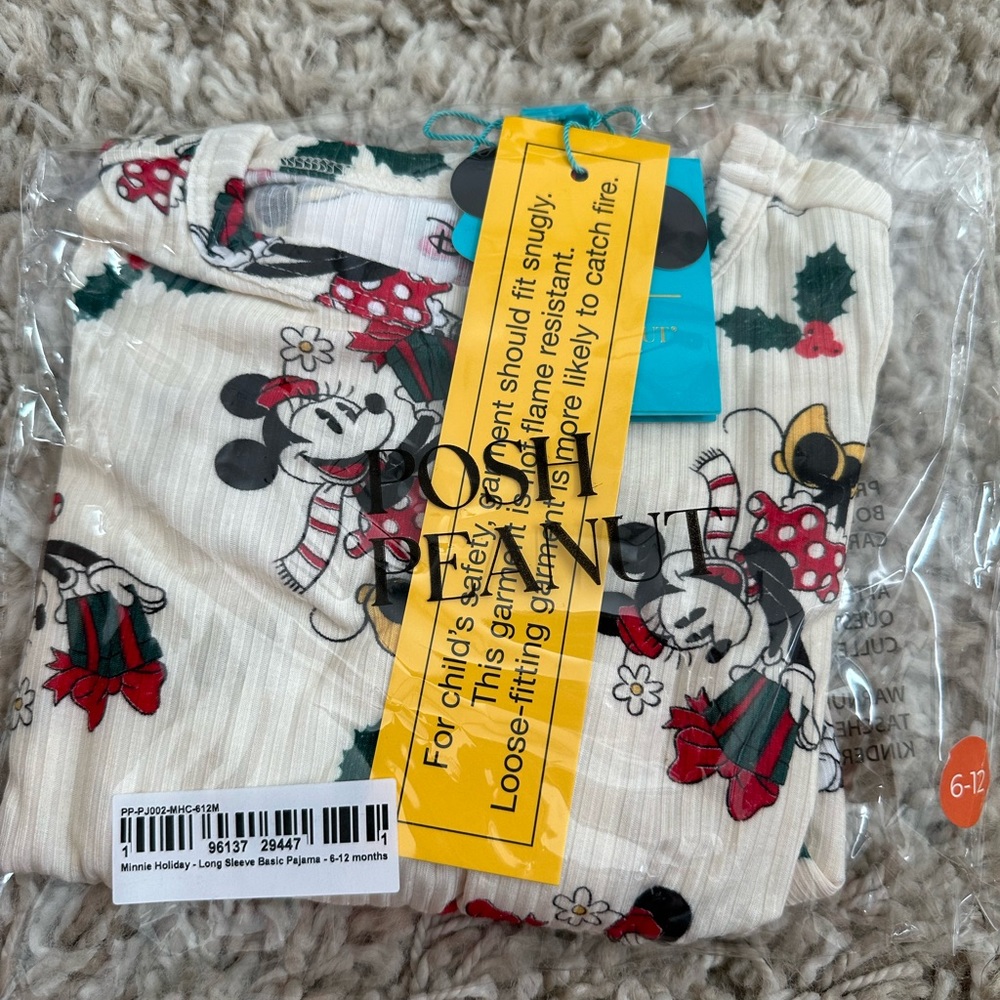 Posh Peanut Disney Minnie Mouse Long Sleeve Pajamas 6-12 Months